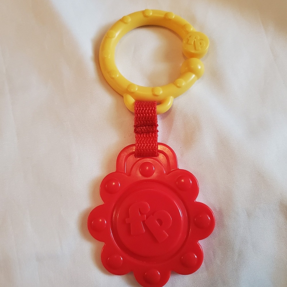 Fisher Price Red Flower Teether Toy‎ Replacement Part For Dome / Piano